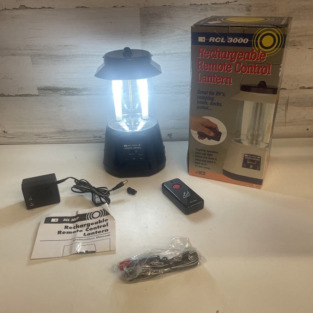 RCL 3000 Vintage Rechargeable Remote-Control Lantern-NEW‎ BATTERY-Tested